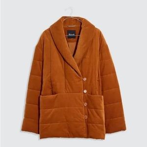 NWOT Madewell corduroy ensley quilted jacket size XS